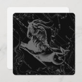 Capricorn Constellation Hevelius 1690 on Black (Voorkant / Achterkant)