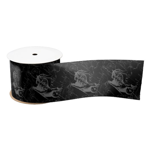 Capricorn Constellation Hevelius 1690 on Black Lint (Spoel)
