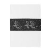 Capricorn Constellation Hevelius 1690 on Black Uitnodigingen Wikkel (Achterkant Voorbeeld)