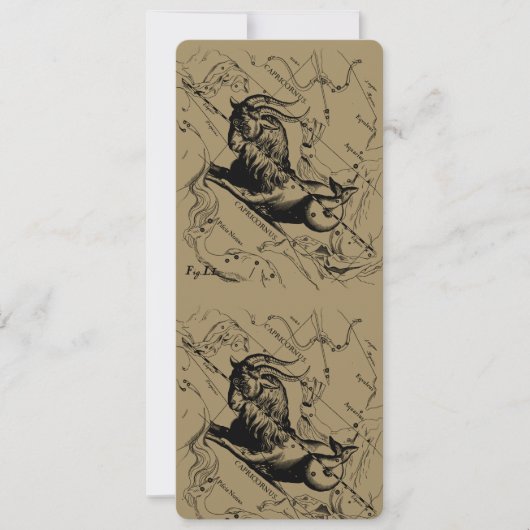 Capricorn Constellation Hevelius 1690 op Taupe (Voorkant)