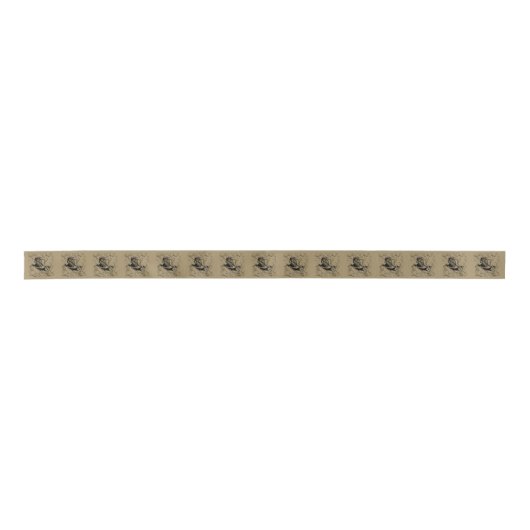 Capricorn Constellation Hevelius 1690 op Taupe Lint (Voorkant)