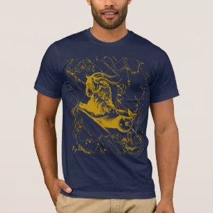 Capricorn Constellation Map Hevelius 1690 T-shirt
