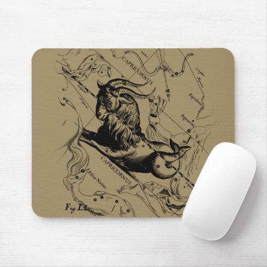 Capricorn Constellation Map Hevelius circa 1690 Muismat (Met muis)