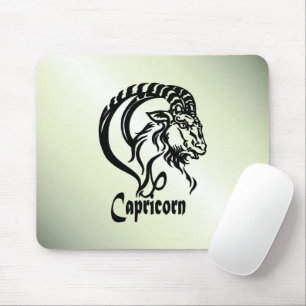 Capricorn de Zee Goat Zodiac Green Muismat