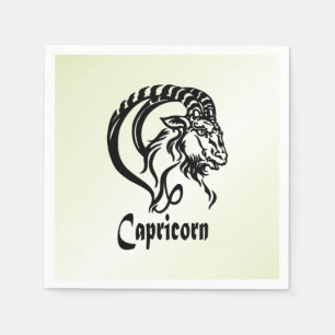 Capricorn de Zee Goat Zodiac Green Servet