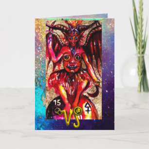 CAPRICORN, DEVIL, TAROT ASTROLOGY ZODIAC BIRTHDAY KAART