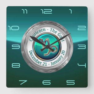 Capricorn - Geitesjandje voor Geiten Vierkante Klok