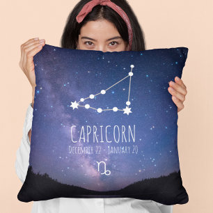 Capricorn Gepersonaliseerde zodiac-constellatie Kussen