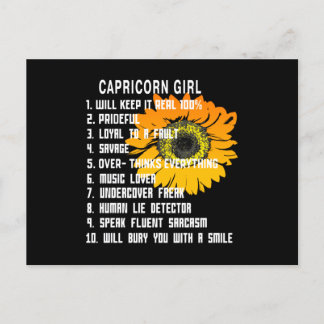 Capricorn Girl Briefkaart