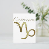 Capricorn Gold-symbool Briefkaart (Staand voorkant)