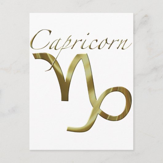 Capricorn Gold-symbool Briefkaart (Voorkant)