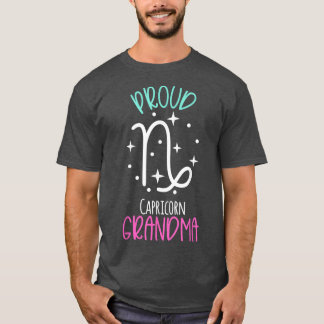 Capricorn Grandma Proud Grandma Zodiac Symbol New T-shirt