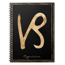 Capricorn hammered goud gestileerde astrologie notitieboek