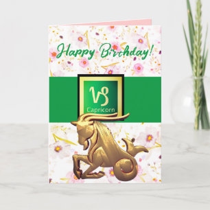 Capricorn Happy Birthday-kaart Kaart