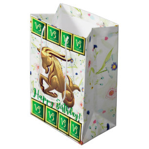 Capricorn - Joyeux Anniversaire Moyen Sac Cadeau