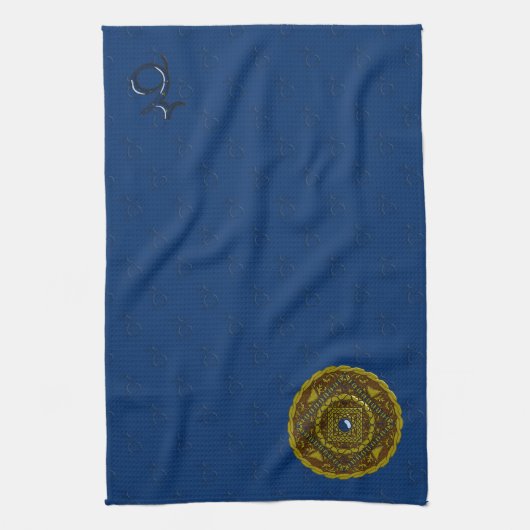 Capricorn Mandala serviette à main (Vertical)