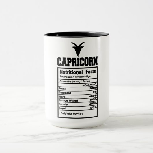 Capricorn Nutritional Facts Mok (Midden)