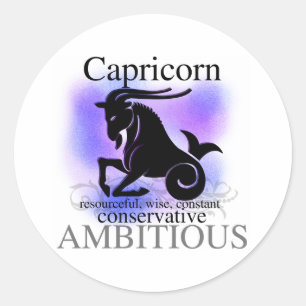 Capricorn over jou ronde sticker