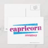 Capricorn Paars Briefkaart (Voorkant / Achterkant)