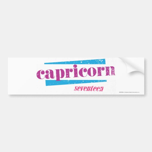 Capricorn Paars Bumpersticker (Voorkant)