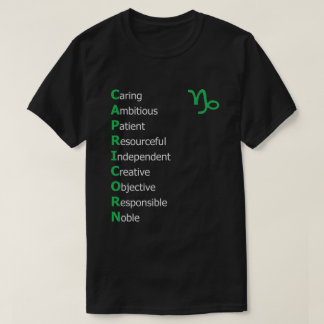 Capricorn Personality Astrology Zodiac Horoscope T-shirt