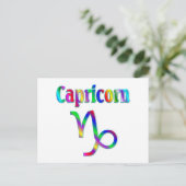Capricorn Rainbow Briefkaart (Staand voorkant)