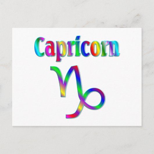 Capricorn Rainbow Briefkaart (Voorkant)