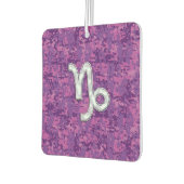 Capricorn Sign on Fuchsia Digital Camouflage Luchtverfrisser (Links)