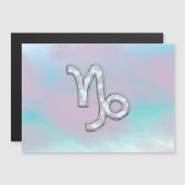 Capricorn Sign on Moeder Pearl Nacre Style (Voorkant / Achterkant)