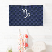 Capricorn Symbool Navy Carbon Fiber Style Spandoek (Insitu)