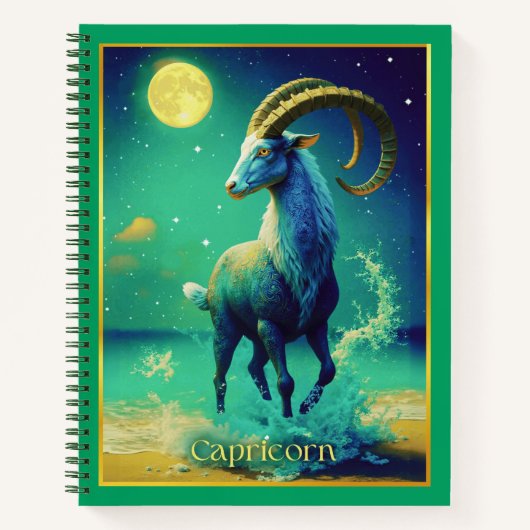 Capricorn the Sea Goat Zodiac Sign Journal  (Devant)