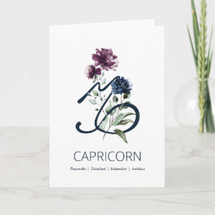 Capricorn Traits Birthday Card Kaart
