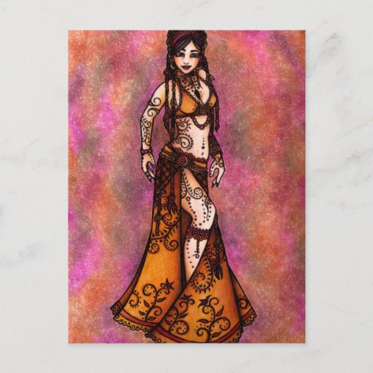 Capricorn Tribal Belly Dancer Briefkaart (Voorkant)