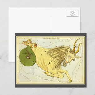 Capricorn Vintage Constellatie, Urania's Spiegel Briefkaart