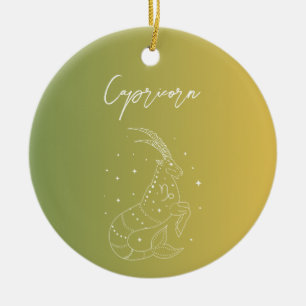 Capricorn zodiaa horoscoop sterbordgradiënt keramisch ornament