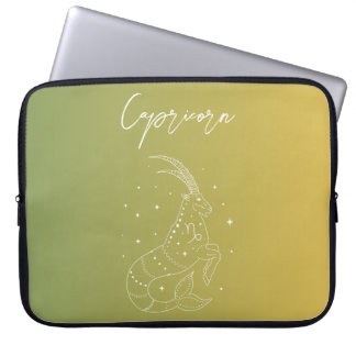 Capricorn zodiaa horoscoop sterbordgradiënt laptop sleeve