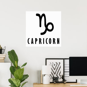 Capricorn zodiaal teken poster
