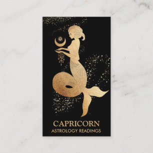 *~* Capricorn Zodiac Astrology Readtions Black Visitekaartje
