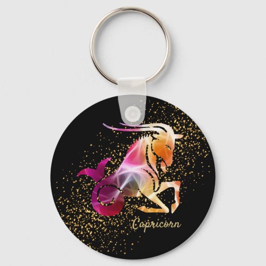 Capricorn ♑ - Zodiac Astrology Sign Sleutelhanger (Voorkant)