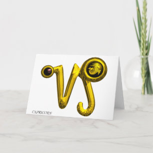 CAPRICORN Zodiac Birthday Kaart