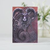 Capricorn Zodiac Birthday Uitnodiging (Staand voorkant)