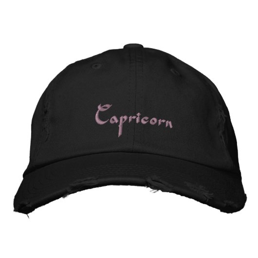 Capricorn Zodiac Casquette brodé / Casquette (Devant)