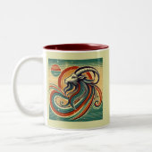 Capricorn Zodiac Coffee Mok Retro Style (Links)