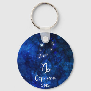 Capricorn Zodiac Constellation Galaxy Sky Monogram Sleutelhanger