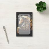 Capricorn Zodiac Gold Horse Astrology Post-it® Notes (Kantoor)