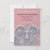 Capricorn Zodiac Invitation d'anniversaire (Dos)