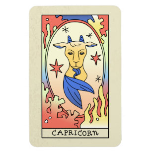 Capricorn Zodiac Sign Abstract Art  Magneet