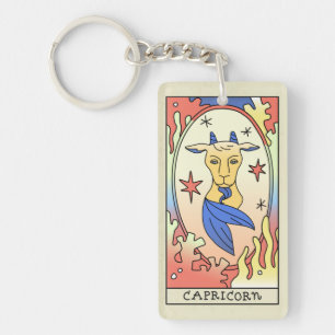Capricorn Zodiac Sign Abstract Art  Sleutelhanger