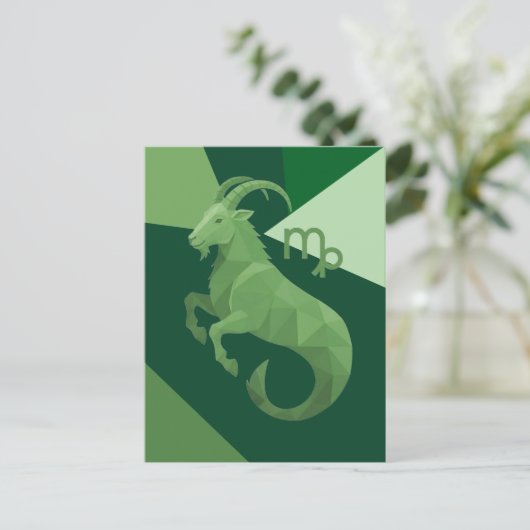 Capricorn Zodiac Sign Briefkaart (Staand voorkant)