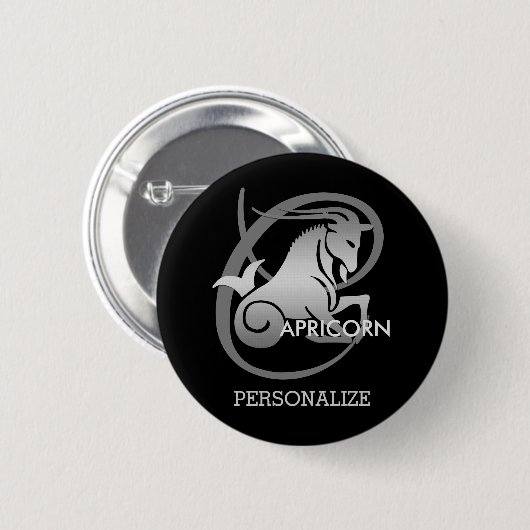 Capricorn - Zodiac Sign Button (Voorkant /achterkant)